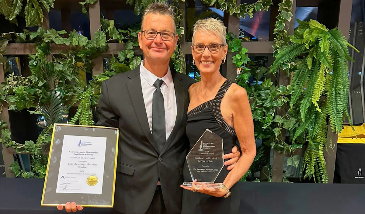 Maryborough Service Centre receive an award from AAAA for Excellence in Repair & Service 2024